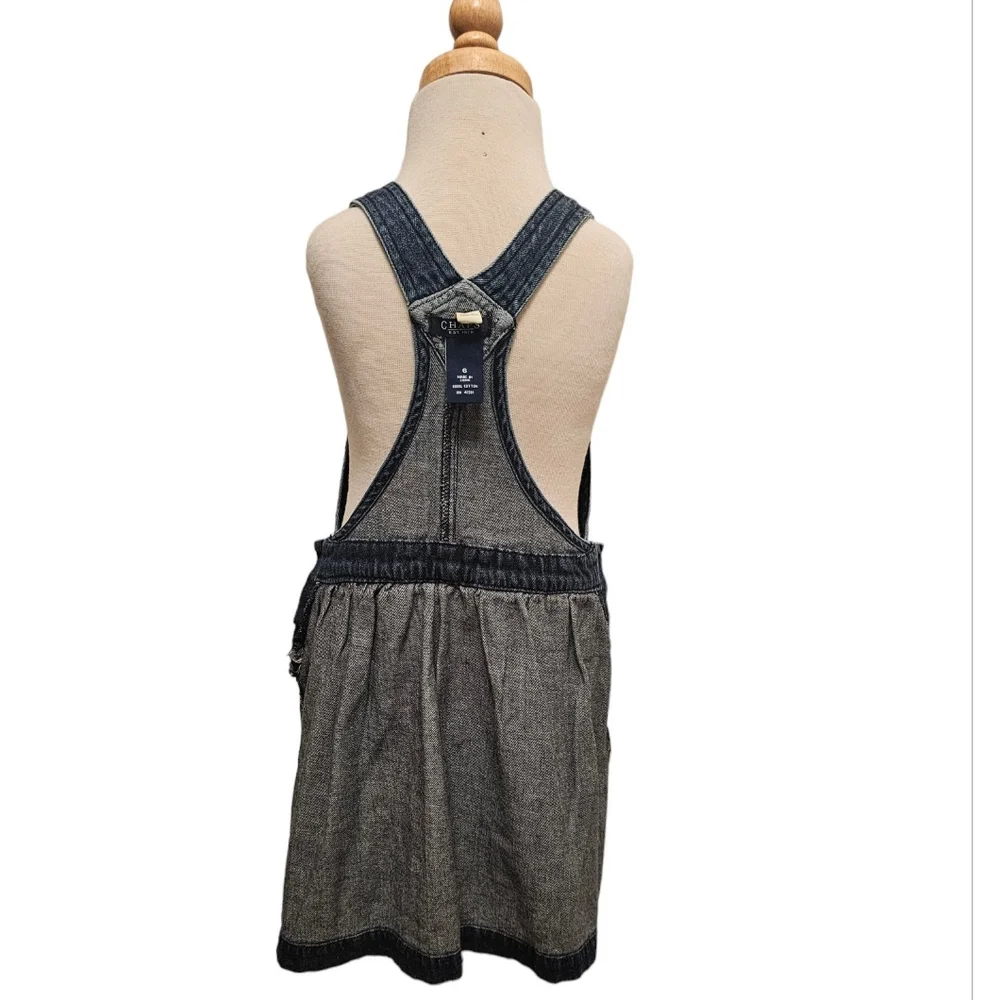 EUC | Chaps | Girl | Overalls Denim Blue Jean Dress Adjustable Straps | Size: 6 - Picture 6 of 16